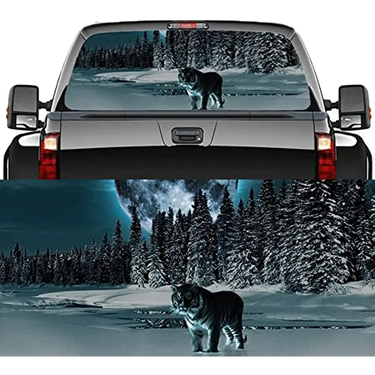 Car Rear Window Sticker, Rear Window Sticker Tiger Graphic Decal Perforated See Through Universal for Pickup Trucks SUV,66x29 in
Car Rear Window Sticker, Rear Window Sticker Tiger Graphic Decal Perforated See Through Universal for Pickup Trucks SUV,66x29 in