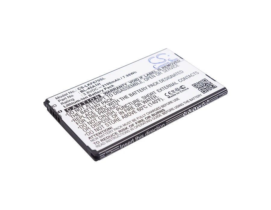 Cameron Sino Mobile SmartPhone Replacement Li-ion Battery 2100mAh For BL-45A1H Asus F670, F670K, F670L, Free Tools
Cameron Sino Mobile SmartPhone Replacement Li-ion Battery 2100mAh For BL-45A1H Asus F670, F670K, F670L, Free Tools