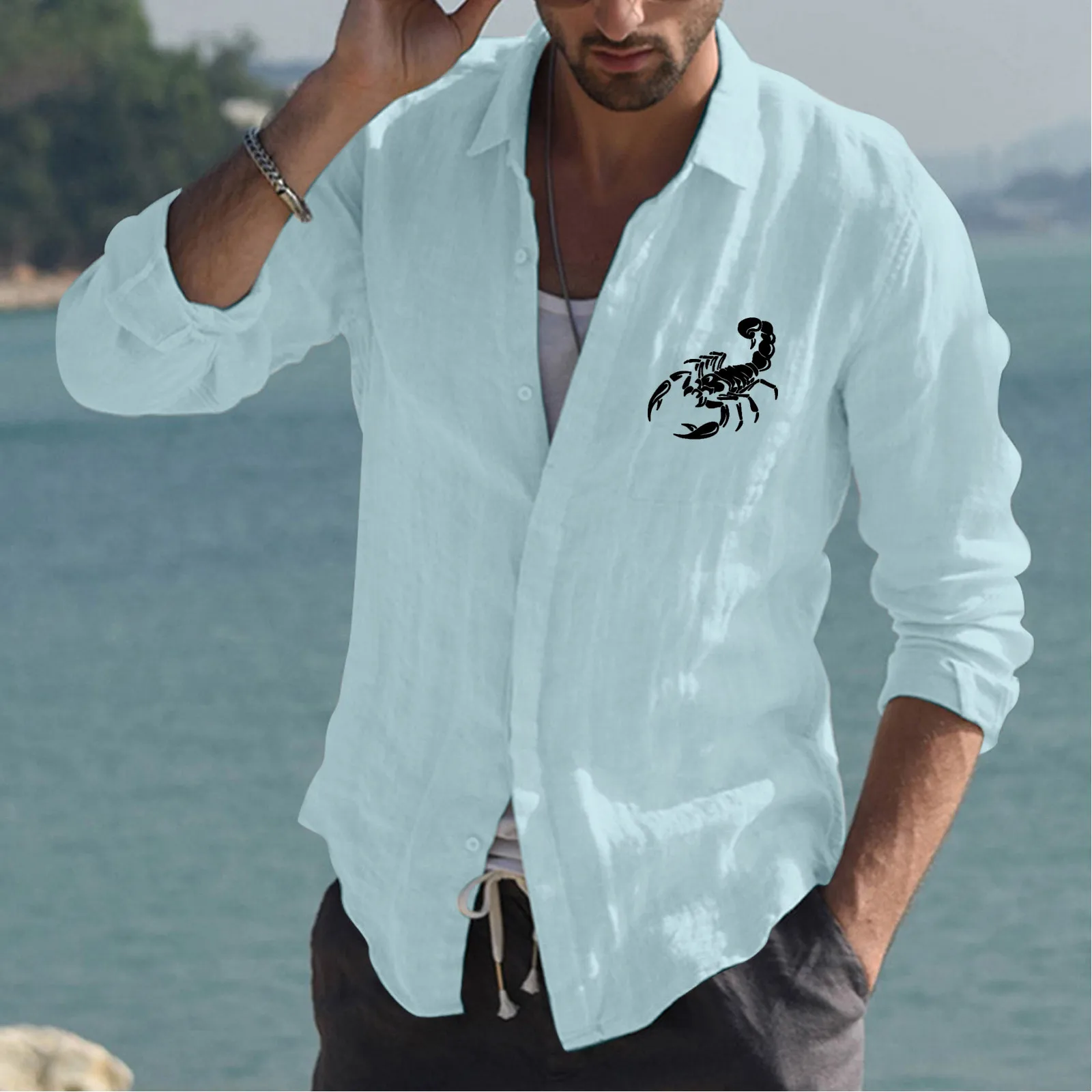 Mens Large Tall Mens Fashion Casual Simple Cotton And Linen Small Print Lapel T Shirt Long Sleeve Shirt Top Blue Leotard
Mens Large Tall Mens Fashion Casual Simple Cotton And Linen Small Print Lapel T Shirt Long Sleeve Shirt Top Blue Leotard