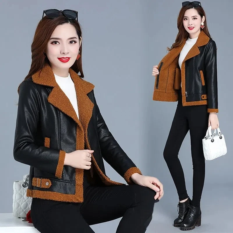 2022 New Winter Women Faux Fur Coat Lambswool Leather Jacket Thick Warm Plush Outerwear Fashion Short Leather Coats Tops 6XL
2022 New Winter Women Faux Fur Coat Lambswool Leather Jacket Thick Warm Plush Outerwear Fashion Short Leather Coats Tops 6XL