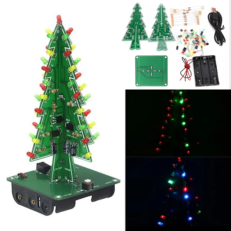 13,6 см Мини Рождественская елка DIY 3D светодиодный мигающий набор схем рождественской елки Блестящий электронный набор Рождественские украшения для дома
13,6 см Мини Рождественская елка DIY 3D светодиодный мигающий набор схем рождественской елки Блестящий электронный набор Рождественские украшения для дома