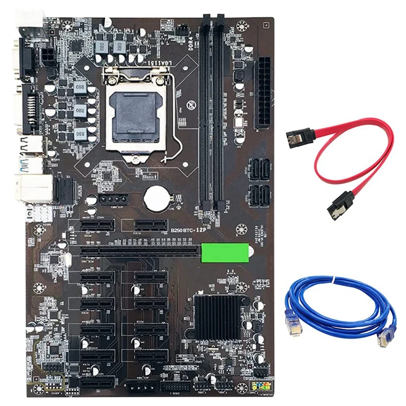 Материнская плата B250C для майнинга BTC с сетевым кабелем RJ45 + кабель SATA 12xpcie на USB3.0 слот GPU LGA1151 поддержка DDR4 RAM
Материнская плата B250C для майнинга BTC с сетевым кабелем RJ45 + кабель SATA 12xpcie на USB3.0 слот GPU LGA1151 поддержка DDR4 RAM