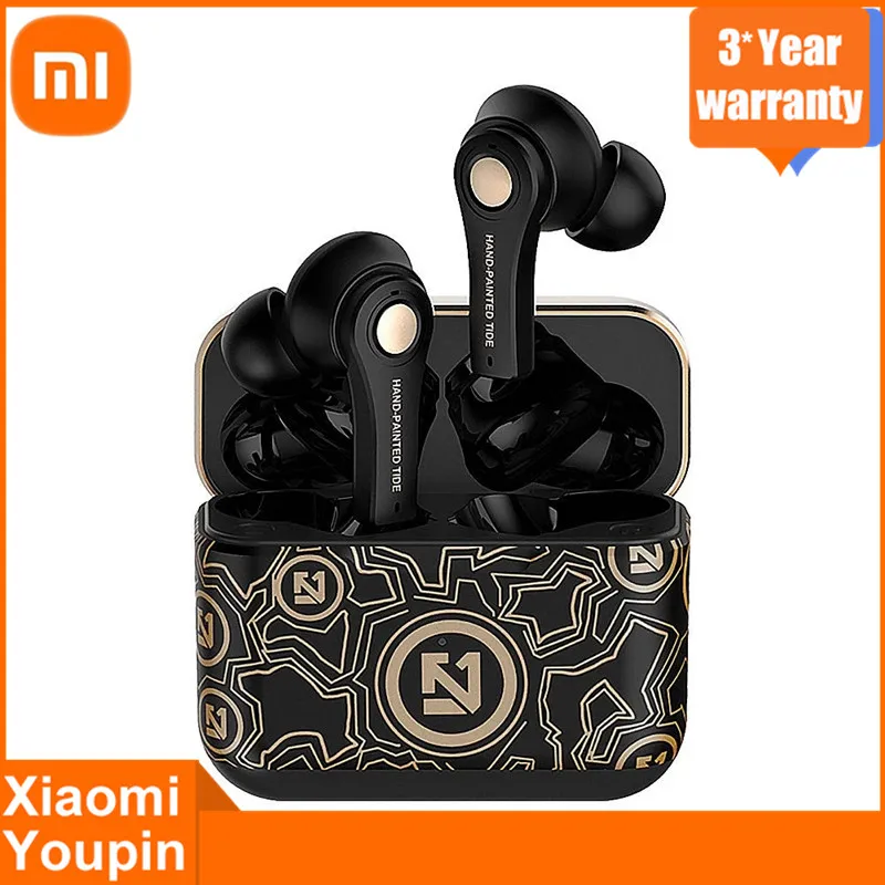 

Xiaomi-auriculares inalámbricos por Bluetooth 5,0,cascos estéreo con micrófono y caja de carga para los teléfonos inteligentes