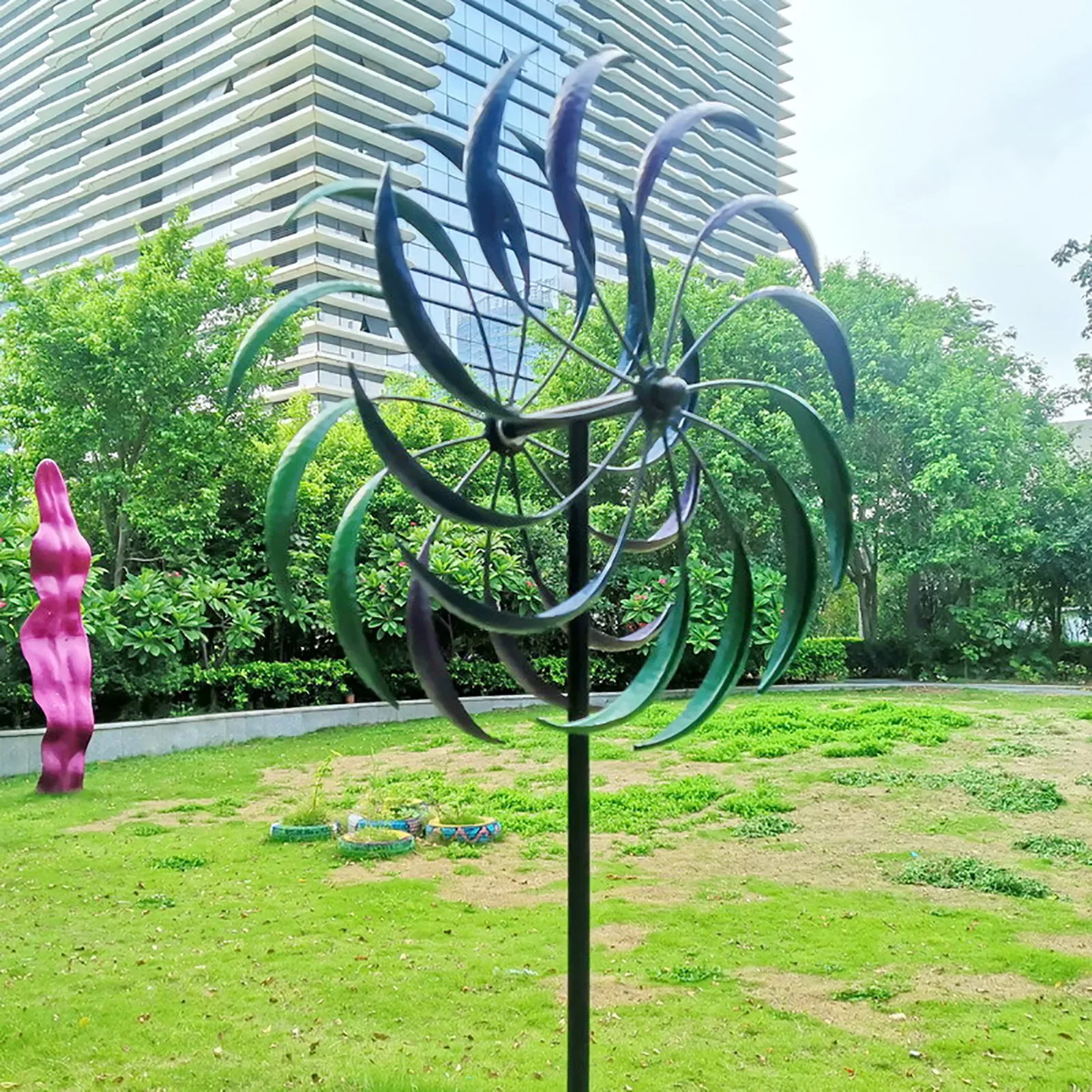 NEW2023 Iron Windmill Colorful Willow Leaves Dual Direction Wind Spinner Outdoor Garden Lawn Decor Rotating Windmill Ornaments
NEW2023 Iron Windmill Colorful Willow Leaves Dual Direction Wind Spinner Outdoor Garden Lawn Decor Rotating Windmill Ornaments