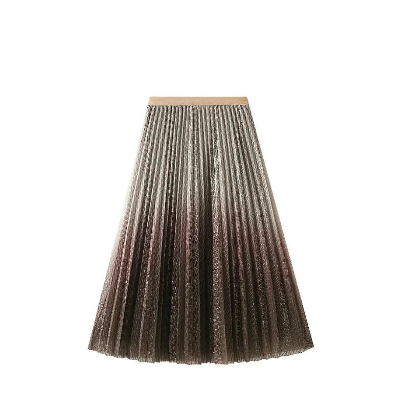 New Gradient Solid Color Pleated High Waist Slim Sweet Lady Medium and Long Swing Gauze Fairy Skirt Pleated Skirt Long Skirts
New Gradient Solid Color Pleated High Waist Slim Sweet Lady Medium and Long Swing Gauze Fairy Skirt Pleated Skirt Long Skirts