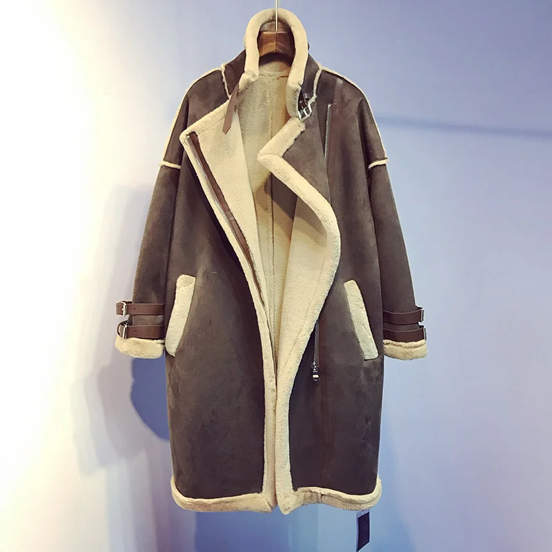Winter Velvet Cotton Clothes Lamb Loose Fur Mid-Length Suede Coat New Korean Style Autumn Winter Cotton-Padded Coat Thickened
Winter Velvet Cotton Clothes Lamb Loose Fur Mid-Length Suede Coat New Korean Style Autumn Winter Cotton-Padded Coat Thickened