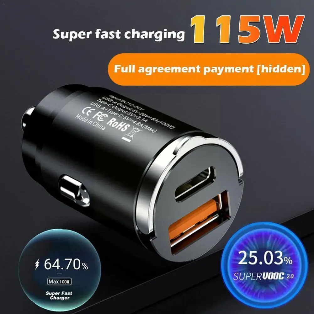 200W QC3.0 PD Car Charger 5A Fast Charing 2 Port 12-24V Cigarette Socket Lighter Car USBC Charger for iPhone Power Adapter M4O5
200W QC3.0 PD Car Charger 5A Fast Charing 2 Port 12-24V Cigarette Socket Lighter Car USBC Charger for iPhone Power Adapter M4O5