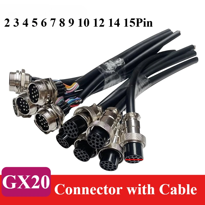GX20 авиационный разъем с проводом 7-20A
GX20 авиационный разъем с проводом 7-20A