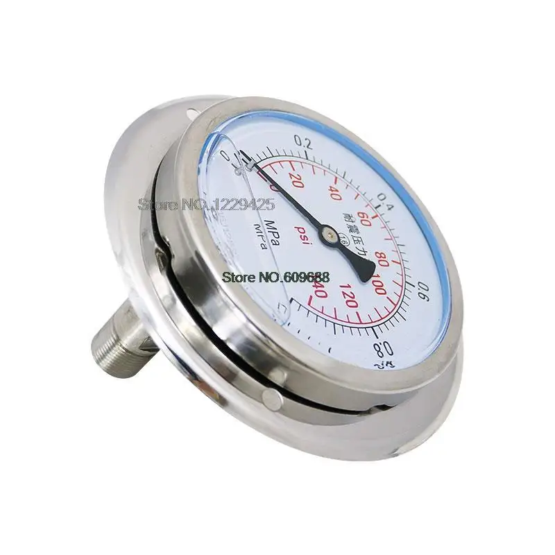 Stainless Steel Shock-proof Pressure Gauge YN100ZTBF Oil Hydraulic Pressure High Temperature Resistance Corrosion Resisting
Stainless Steel Shock-proof Pressure Gauge YN100ZTBF Oil Hydraulic Pressure High Temperature Resistance Corrosion Resisting
