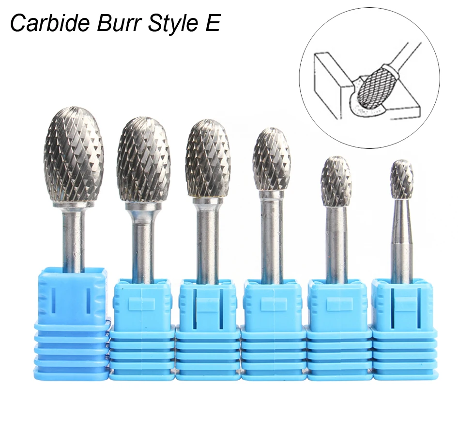 Oval Shape E 6mm 1/4 Shank Mould Carving Tools Tungsten Carbide Rotary File Burr Milling Cutter CNC Engraving for Metal Steel
Oval Shape E 6mm 1/4 Shank Mould Carving Tools Tungsten Carbide Rotary File Burr Milling Cutter CNC Engraving for Metal Steel