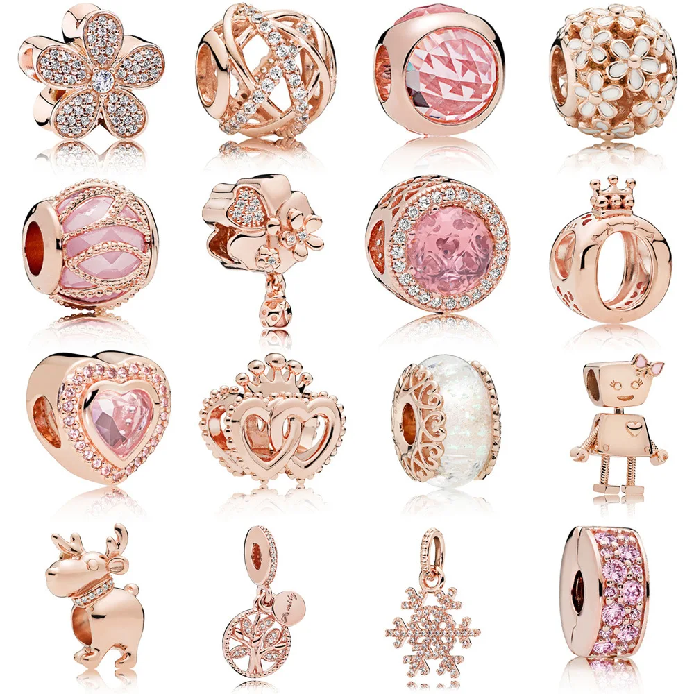 Hot new style rose gold DIY ladies jewelry heart-shaped beads suitable for original charm Pandora silver 925 bracelet beads
Hot new style rose gold DIY ladies jewelry heart-shaped beads suitable for original charm Pandora silver 925 bracelet beads