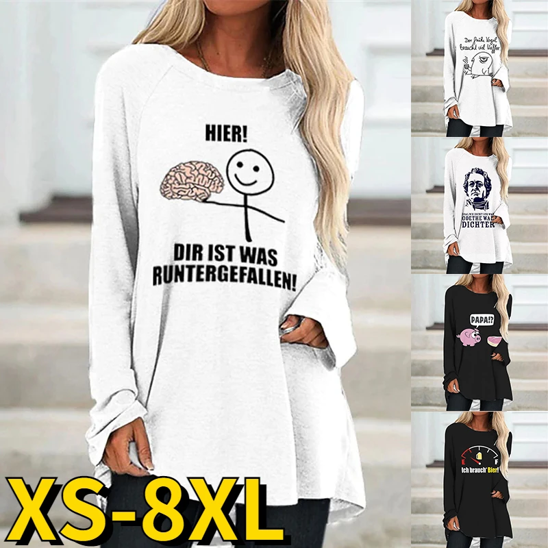 2022 Autumn Women Fashion T-Shirts Long Sleeve Casual Tops Abstract Printing Tee Size Women Clothing Loose T-Shirt Oversized
2022 Autumn Women Fashion T-Shirts Long Sleeve Casual Tops Abstract Printing Tee Size Women Clothing Loose T-Shirt Oversized