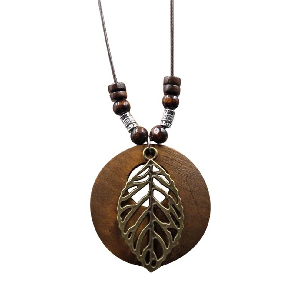 Vintage Ethnic Round Wooden Leaf Long Sweater Chain Necklace For Women Retro Rose Elephant Bead Pendant Jewelry Neck Accessory
Vintage Ethnic Round Wooden Leaf Long Sweater Chain Necklace For Women Retro Rose Elephant Bead Pendant Jewelry Neck Accessory