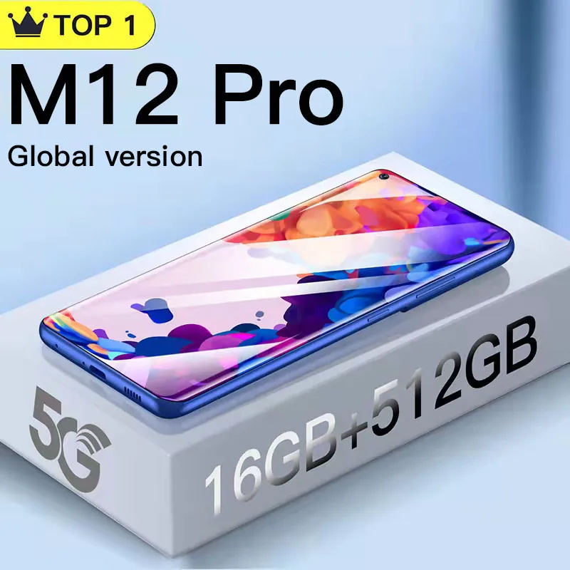 2022 Original M12 Pro Smartphone 6.8inch Global Version16+1TB Cellphones 48MP Mobile Phones 5G Network Unlocked telefone
2022 Original M12 Pro Smartphone 6.8inch Global Version16+1TB Cellphones 48MP Mobile Phones 5G Network Unlocked telefone