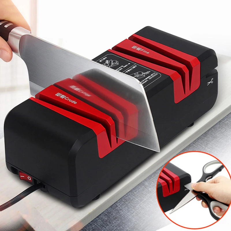 220V Electric Knife Sharpener Household Electric Fast Sharpener for Straight Serrated Knives and Kitchen Shears Knife Grinder
220V Electric Knife Sharpener Household Electric Fast Sharpener for Straight Serrated Knives and Kitchen Shears Knife Grinder