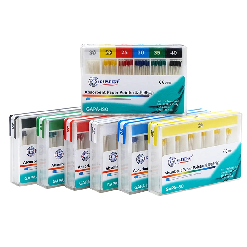160pcs/box Dental Absorbent Paper Points Cotton Fiber Tips Root Cancel Endodontics Teeth Cleaning Dentist Lab Material Product
160pcs/box Dental Absorbent Paper Points Cotton Fiber Tips Root Cancel Endodontics Teeth Cleaning Dentist Lab Material Product