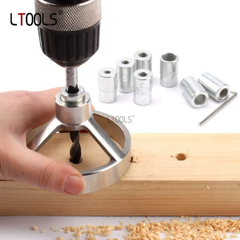 

Stainless Steel Vertical Drill Guide Hole Puncher Fixtures Wood Positioning Doweling Jig Locator for Carpentry Auxiliary Tools
