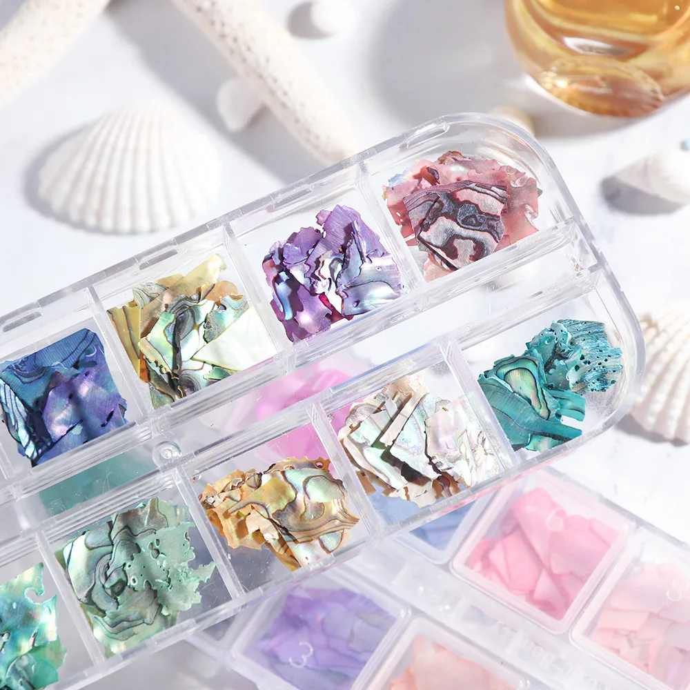 New 1Box/Set Nails Abalone Shell Slice 3D Texture Natural Sea Shell Stone Rhinestone For Nail Art Charm Decoration DIY Accessory
New 1Box/Set Nails Abalone Shell Slice 3D Texture Natural Sea Shell Stone Rhinestone For Nail Art Charm Decoration DIY Accessory