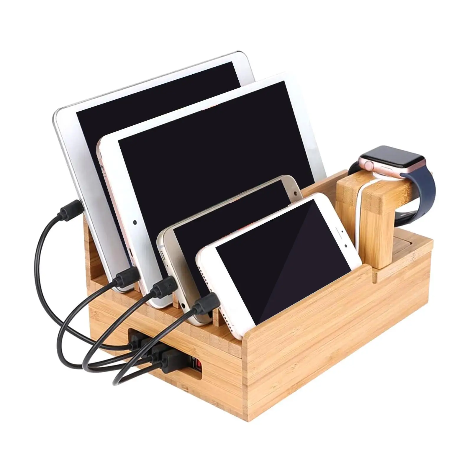 Bamboo Holder for iPhone Stand for Samsung Phone Cords Charging Station Docks Organizer for Smart Phones and Tablets USB Charger
Bamboo Holder for iPhone Stand for Samsung Phone Cords Charging Station Docks Organizer for Smart Phones and Tablets USB Charger