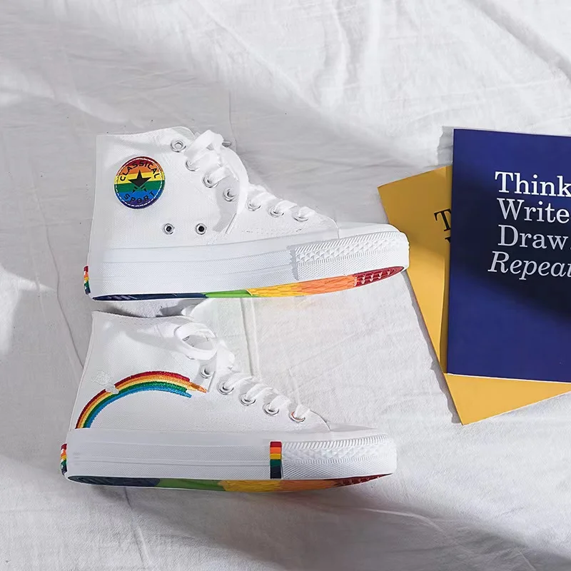 Gaobang Rainbow Canvas Shoes 2023 Korean Edition Fashion Girl Student Little White Shoes Fairy Hyunya Student Casual Shoes
Gaobang Rainbow Canvas Shoes 2023 Korean Edition Fashion Girl Student Little White Shoes Fairy Hyunya Student Casual Shoes