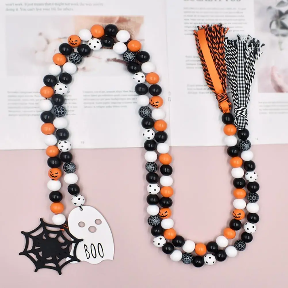 2pcs Rustic Farmhouse Wooden Bead Garland With Tassel Ghost Spider Web Tag For Halloween Shelf Tiered Tray Wall Decor
2pcs Rustic Farmhouse Wooden Bead Garland With Tassel Ghost Spider Web Tag For Halloween Shelf Tiered Tray Wall Decor