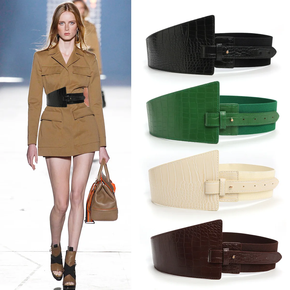 2023 High Quality Fall PU Leather Ladies Fashion Elastic Wide Belt Coat Suit Dress Corset Belts for Women Luxury Designer Corset
2023 High Quality Fall PU Leather Ladies Fashion Elastic Wide Belt Coat Suit Dress Corset Belts for Women Luxury Designer Corset