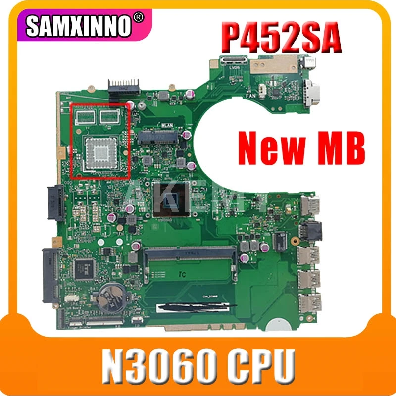 Материнская плата P452SA P452SA N3060, Материнская Плата ЦП REV 2,1 Для ASUS P452S P452SA P452SJ DDR3, материнская плата для ноутбука 90NX0080-R00040
Материнская плата P452SA P452SA N3060, Материнская Плата ЦП REV 2,1 Для ASUS P452S P452SA P452SJ DDR3, материнская плата для ноутбука 90NX0080-R00040