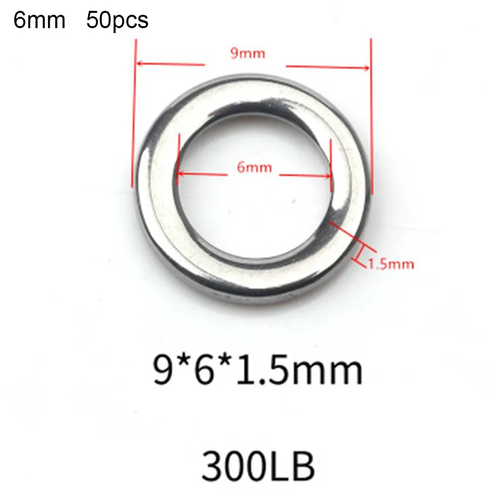 50pcs/bag 150lb-400lb Fishing Solid Ring Heavy Duty Seamless Split Ring Swivel Knot Lure Tools Stainless Steel Fish Tackle Pesca
50pcs/bag 150lb-400lb Fishing Solid Ring Heavy Duty Seamless Split Ring Swivel Knot Lure Tools Stainless Steel Fish Tackle Pesca