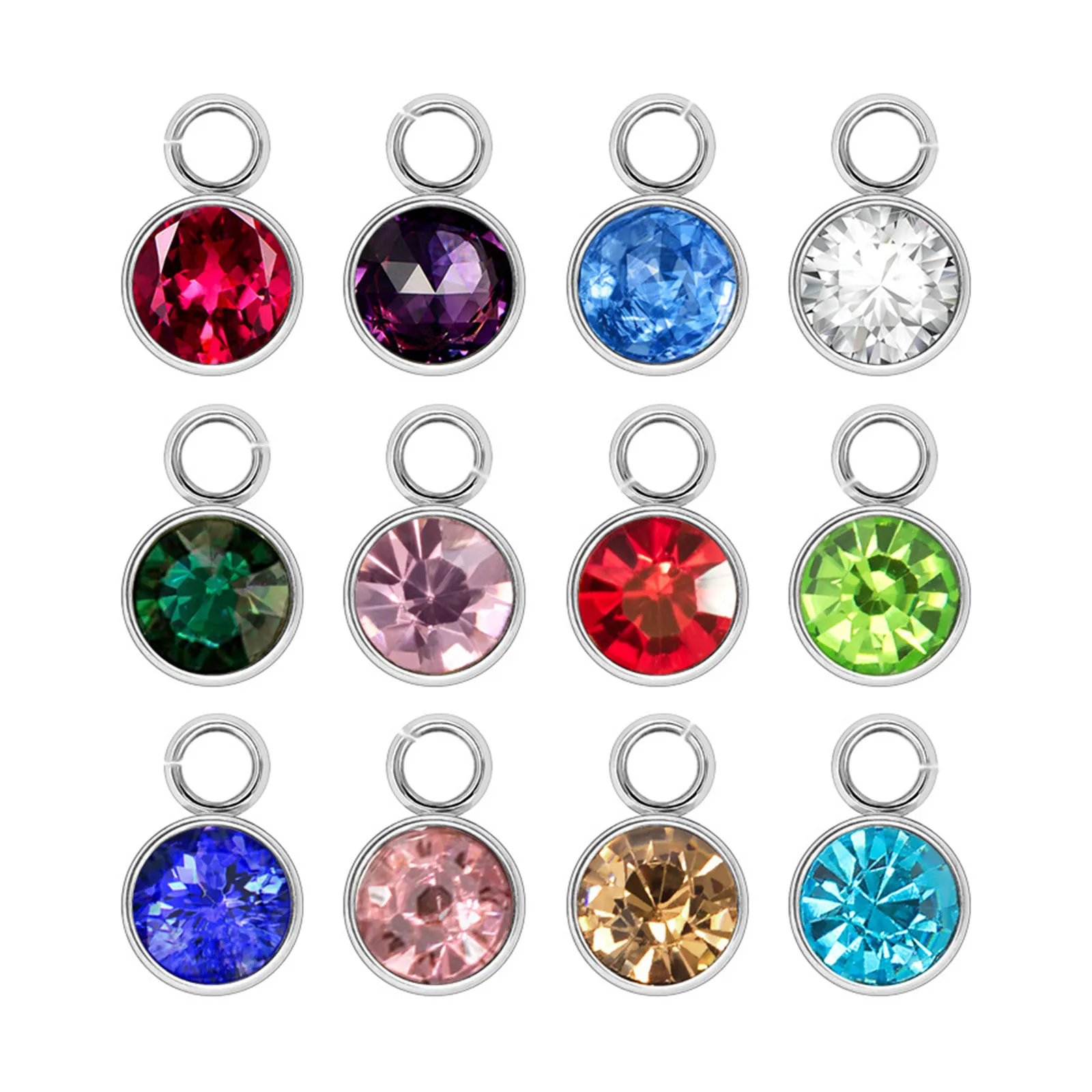 10PCs 304 Stainless Steel Round Birthstone Charms Pendants Silver Color Beads Charms For Jewelry Making Diy Findings 6x9mm
10PCs 304 Stainless Steel Round Birthstone Charms Pendants Silver Color Beads Charms For Jewelry Making Diy Findings 6x9mm