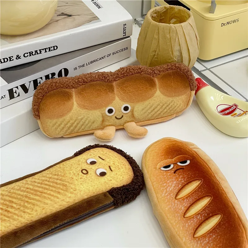 Creative Toast Pencil Bags Anthropomorphic Expression Kawaii Bread Pencil Bag Student Stationery Holder Gift for Kids
Creative Toast Pencil Bags Anthropomorphic Expression Kawaii Bread Pencil Bag Student Stationery Holder Gift for Kids