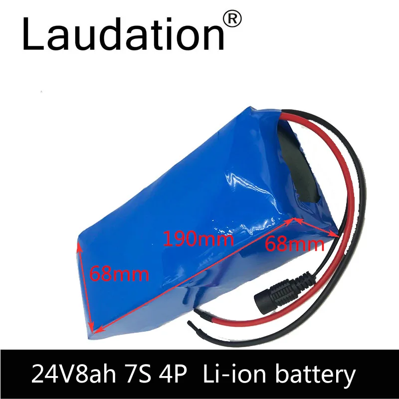 Laudation Electric Bicycle Lithium Ion Battery 24V 8ah 29.4V 8000 mAh 15A BMS 250W 24V 350W 18650 Battery Pack Wheelchair Motor
Laudation Electric Bicycle Lithium Ion Battery 24V 8ah 29.4V 8000 mAh 15A BMS 250W 24V 350W 18650 Battery Pack Wheelchair Motor