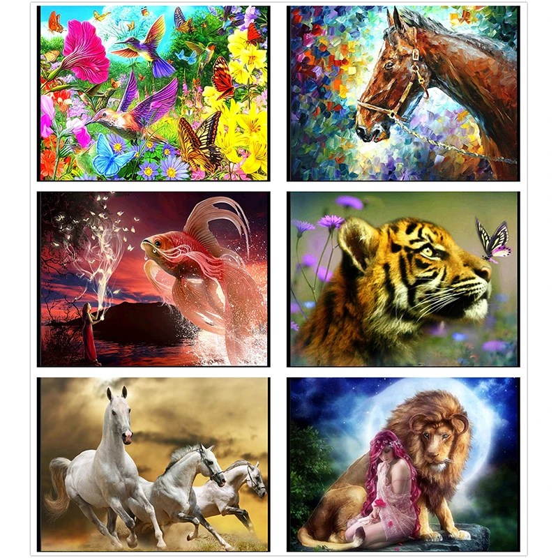 DIY 5D Animal Diamond Painting Cat Bird Horse Full Round Drill Diamond Embroidery Mosaic Art Rhinestone Home Decoration Gift
DIY 5D Animal Diamond Painting Cat Bird Horse Full Round Drill Diamond Embroidery Mosaic Art Rhinestone Home Decoration Gift