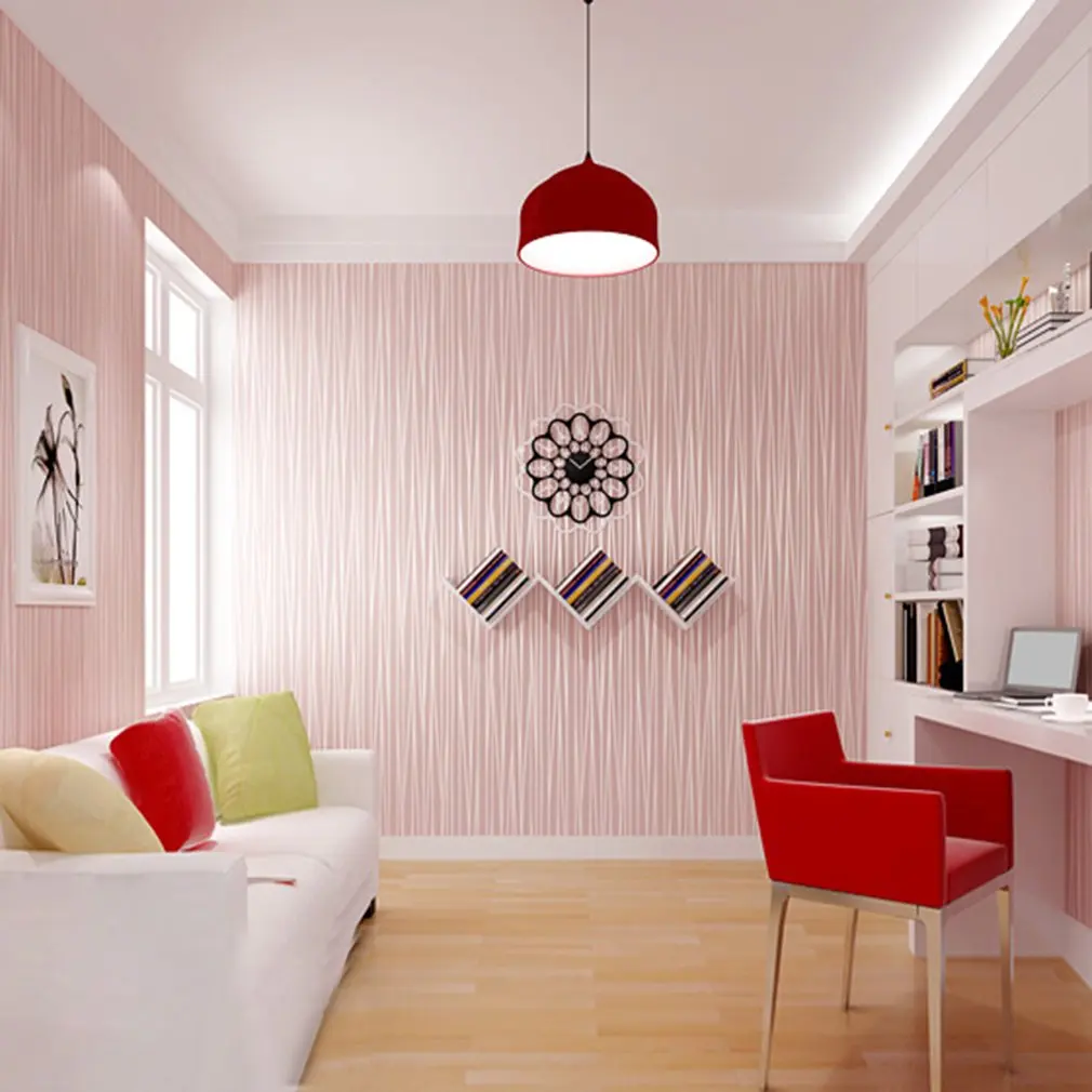 Simple Home Stripe Wallpaper Modern Bedroom Wallcovering Wall Paper For Living Room Decoration Roll Home Sticker light pink
Simple Home Stripe Wallpaper Modern Bedroom Wallcovering Wall Paper For Living Room Decoration Roll Home Sticker light pink