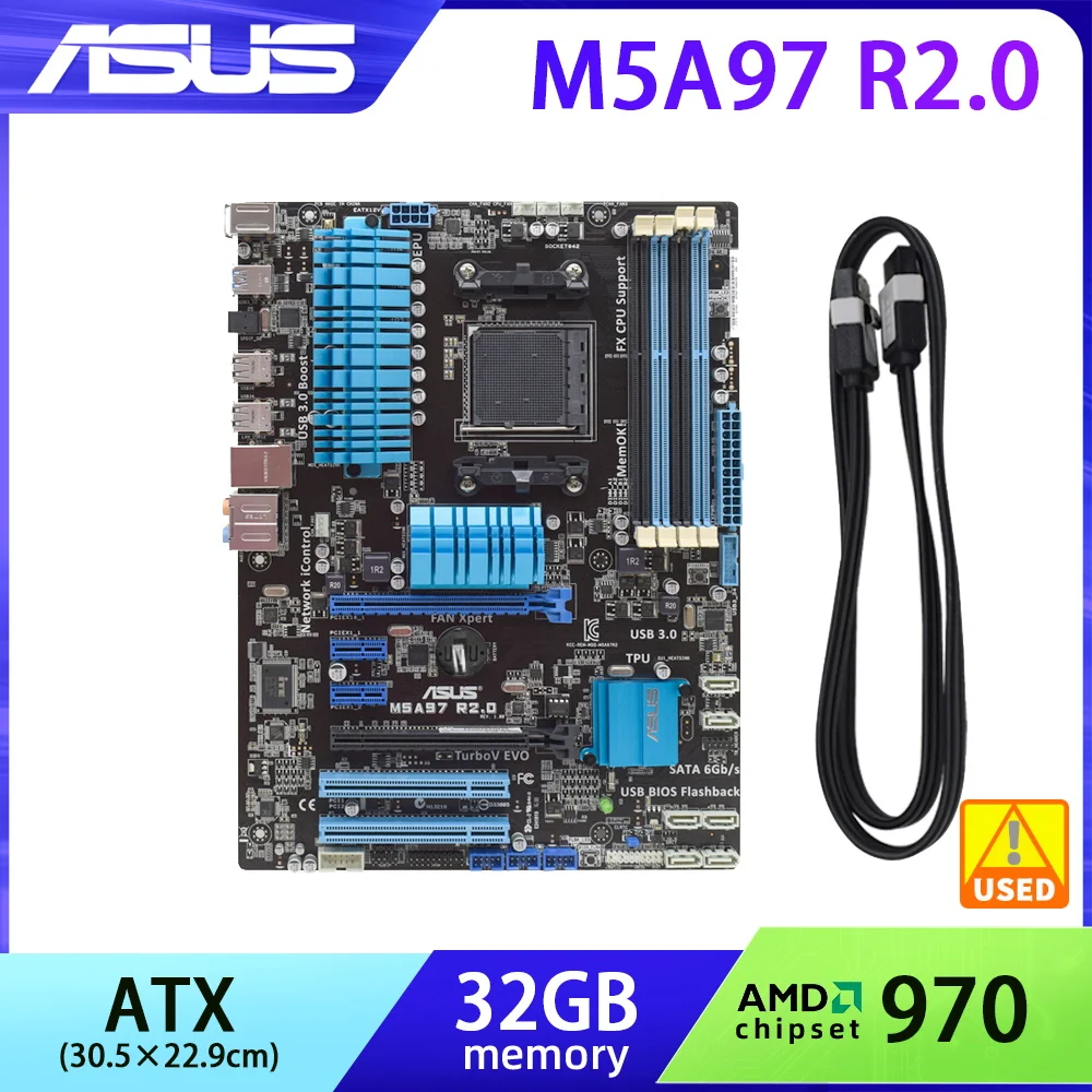 Socket AM3+ motherboard ASUS M5A97 R2.0 with AMD 970 North Bridge+SB950 South Bridge chipset 4×DDR3 32GB PCIE 2.0 6×SATA III ATX
Socket AM3+ motherboard ASUS M5A97 R2.0 with AMD 970 North Bridge+SB950 South Bridge chipset 4×DDR3 32GB PCIE 2.0 6×SATA III ATX