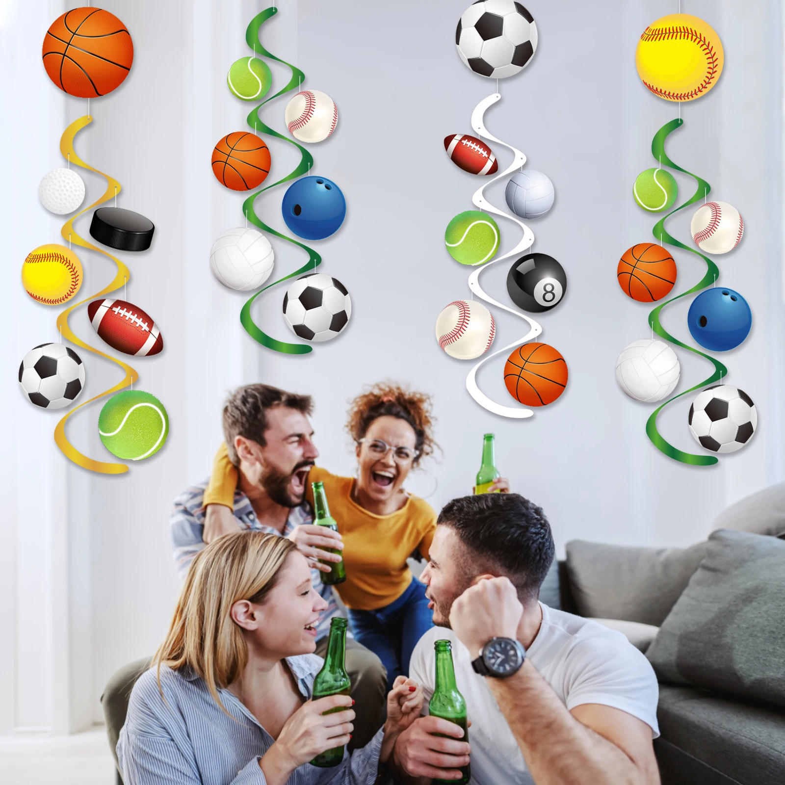 21pcs Kids Birthday Party Hanging Swirl DIY Room Ceiling Spiral Pendant For Football Basketball Rugby Theme Decoration
21pcs Kids Birthday Party Hanging Swirl DIY Room Ceiling Spiral Pendant For Football Basketball Rugby Theme Decoration