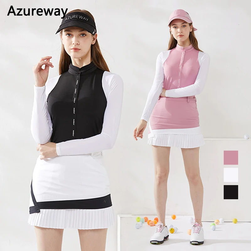 Azureway Sun Protection Tops Women Pleated Skirt Long Sleeve Golf Ice Silk Shirt Ladies High Waist Short Skirt Slim Clothing Set
Azureway Sun Protection Tops Women Pleated Skirt Long Sleeve Golf Ice Silk Shirt Ladies High Waist Short Skirt Slim Clothing Set