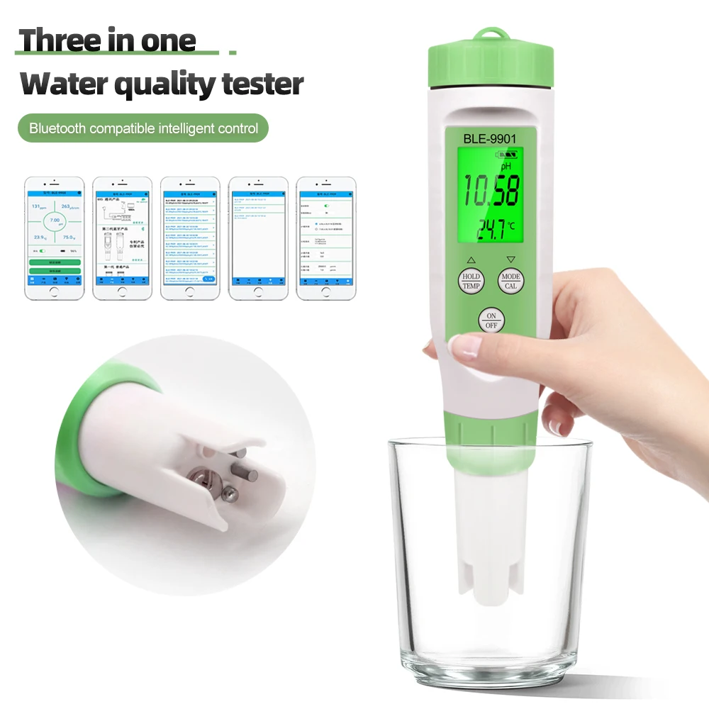 

Medidor de ph Digital TDS Temp Meter Water Tester Measuring Instruments Acidity Analyzer For Aquario Aquarium Hydroponics Tool