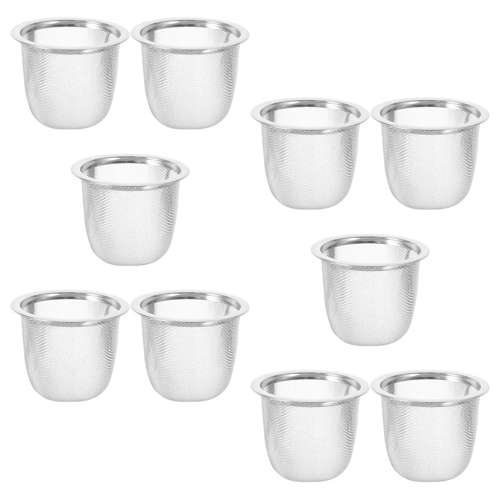 10 Pcs Cup Strainer Tea Pot Accessories Teapot Mesh Infuser Insert Stainless Steel Loose Leaf Infusers Filter
10 Pcs Cup Strainer Tea Pot Accessories Teapot Mesh Infuser Insert Stainless Steel Loose Leaf Infusers Filter