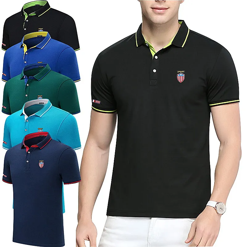 New Summer High Quality Cotton Men's Polo Shirt Loose Lapel T-shirtt Short Sleeve Outdoor Sports Tee
New Summer High Quality Cotton Men's Polo Shirt Loose Lapel T-shirtt Short Sleeve Outdoor Sports Tee