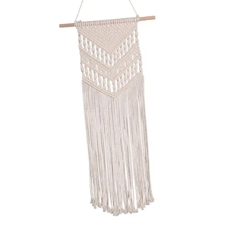 Bohemian Hanging Wall Decor Macrame Cotton Woven Tapestry With Long Tassels Farmhouse Decoration For House Apartment Nursery 
Bohemian Hanging Wall Decor Macrame Cotton Woven Tapestry With Long Tassels Farmhouse Decoration For House Apartment Nursery