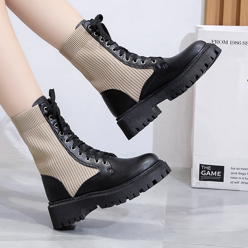 2021 Fashion Autumn Boots for Women Fashion High Top Elastic Socks Women's Shoes Knitted British Short Boots Casual Martin Boots
2021 Fashion Autumn Boots for Women Fashion High Top Elastic Socks Women's Shoes Knitted British Short Boots Casual Martin Boots