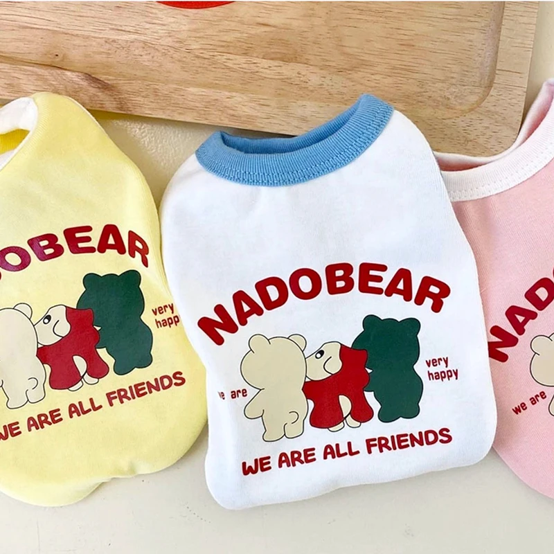 Korean Version Pet Vest Dog Clothes Summer Teddy Bear Pullover Pomeranian Casual Clothes Puppy Cute Cartoon T-shirt 
Korean Version Pet Vest Dog Clothes Summer Teddy Bear Pullover Pomeranian Casual Clothes Puppy Cute Cartoon T-shirt