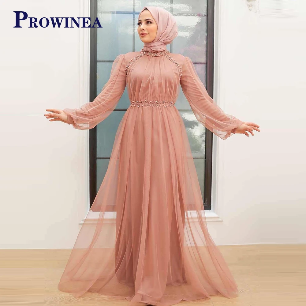 Prowinea Choker Beadings Muslim Simple Evening Gowns Charming Tulle For Women Full Sleeve Custom Made De Fiesta Pleat Ladylike
Prowinea Choker Beadings Muslim Simple Evening Gowns Charming Tulle For Women Full Sleeve Custom Made De Fiesta Pleat Ladylike