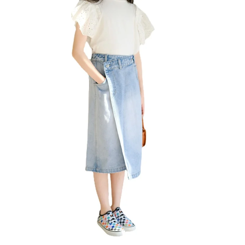 10 12 Years Girs Denin Skirts Irregular Split Long Jeans Skirts Fashion Summer Teenage Girls Outfits Casual Girls Four Seasons
10 12 Years Girs Denin Skirts Irregular Split Long Jeans Skirts Fashion Summer Teenage Girls Outfits Casual Girls Four Seasons