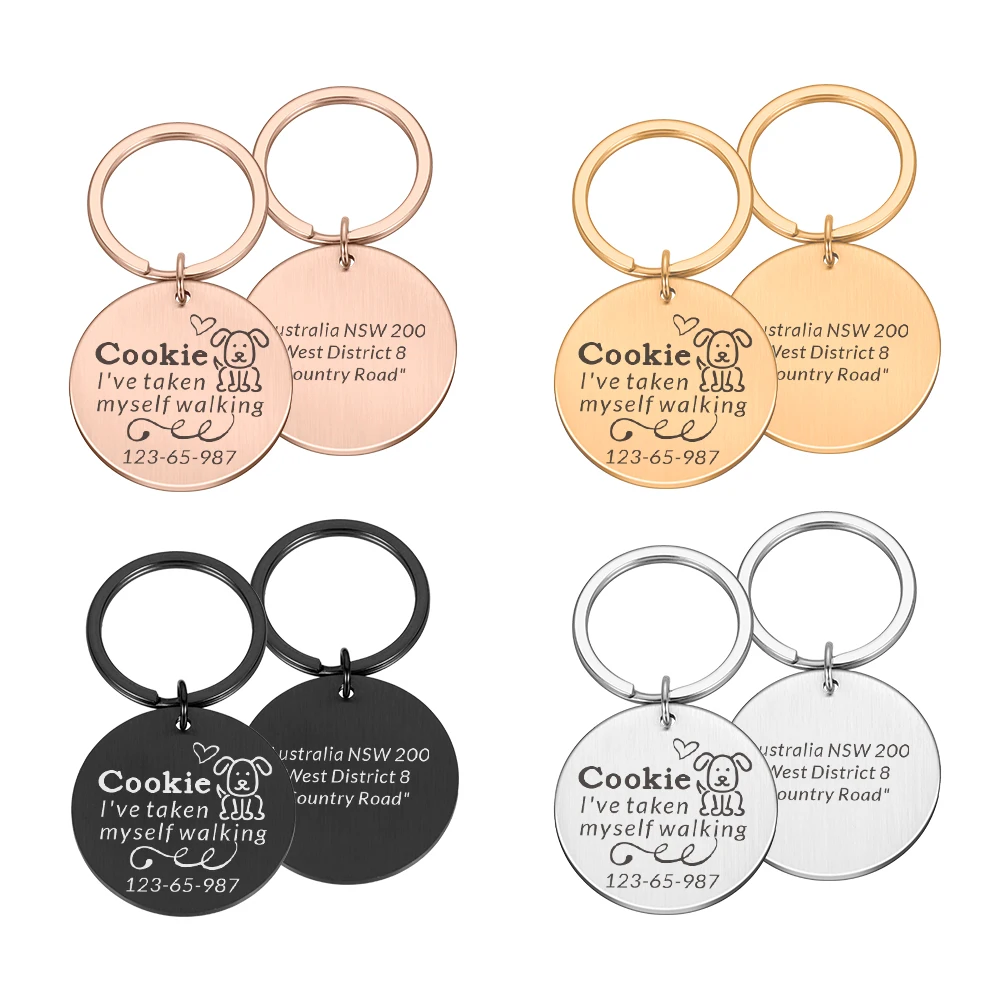 Personalised Dog Cat ID Tags Anti-lost Pets Collar Customized Nameplate Free Engraved For Dog Cat Collar Tag Pendant Accessories
Personalised Dog Cat ID Tags Anti-lost Pets Collar Customized Nameplate Free Engraved For Dog Cat Collar Tag Pendant Accessories
