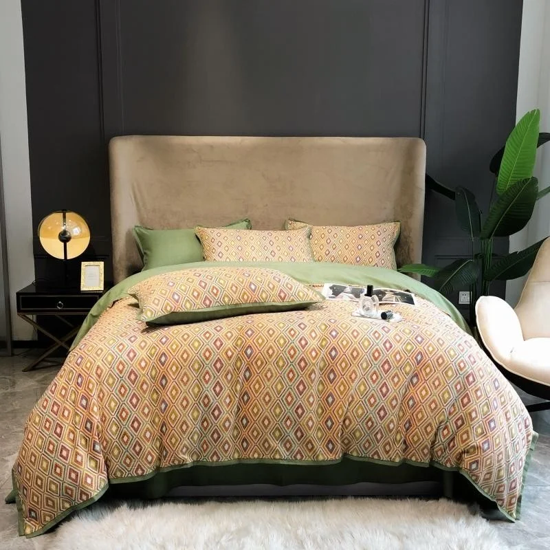 Geometric Diamond printed Duvet Cover Twin Double Queen King Brushed Cotton Thick Relax Soft Bedding Set BedSheet Pillowcase
Geometric Diamond printed Duvet Cover Twin Double Queen King Brushed Cotton Thick Relax Soft Bedding Set BedSheet Pillowcase