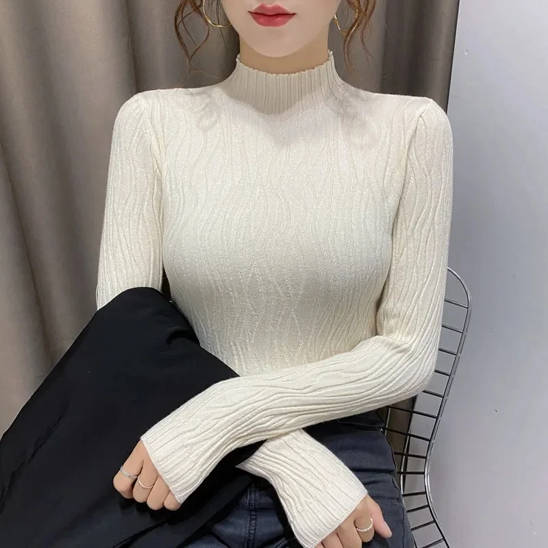 Women's Half Turtleneck Sweater Pure Color 2022 New Trending Sweater Autumn Winter Pullover Korean Fashion Ladies Top Knitwear
Women's Half Turtleneck Sweater Pure Color 2022 New Trending Sweater Autumn Winter Pullover Korean Fashion Ladies Top Knitwear