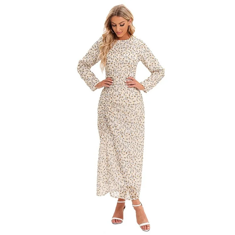 Summer Fashion Floral Print High Waist Dress Women's Dress Women's Casual Long Sleeve Round Neck Pleated Slim Dress
Summer Fashion Floral Print High Waist Dress Women's Dress Women's Casual Long Sleeve Round Neck Pleated Slim Dress