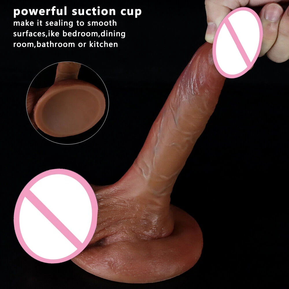 Реалистичный фаллоимитатор, мягкий настоящий огромный пенис, стимуляция точки G, мастурбатор, секс-игрушки для взрослых, анальная пробка с присоской, большой член для женщин