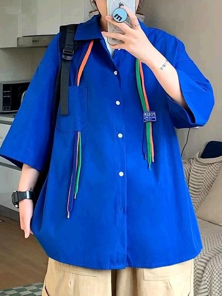 SYUHGFA Fashion Short Sleeve Casual Blouse Women 2022 Summer Loose Shirts Designer Brand Female Clothing Mens Cardigan
SYUHGFA Fashion Short Sleeve Casual Blouse Women 2022 Summer Loose Shirts Designer Brand Female Clothing Mens Cardigan